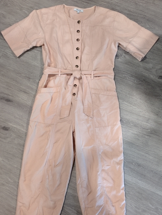 Madewell Pants - Madewell  Blush Utility Jumpsuit with Tie Waist Womens 4 Fits Medium